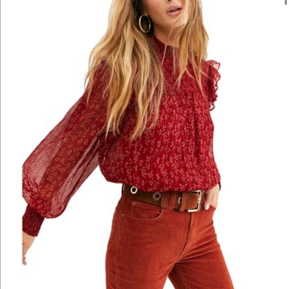 Free People | Roma Floral Print Top